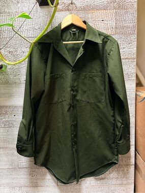 Calberta Manufacturing | Men's Long Nomex III Aramid Workwear Shirt - M, Green